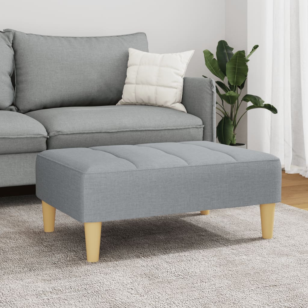 Poggiapiedi Grigio Chiaro 77x55x31 cm in Tessuto 4007362