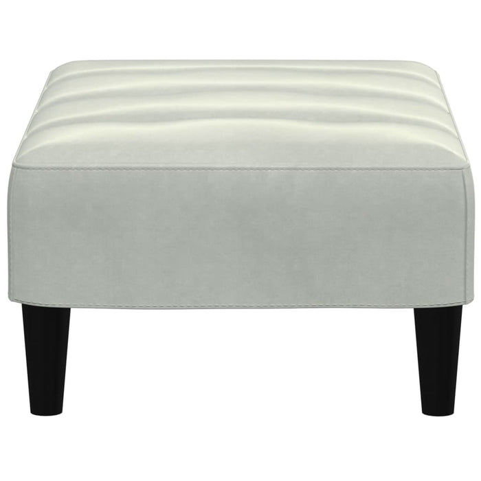 Poggiapiedi Grigio Chiaro 77x55x31 cm in Velluto 4007366