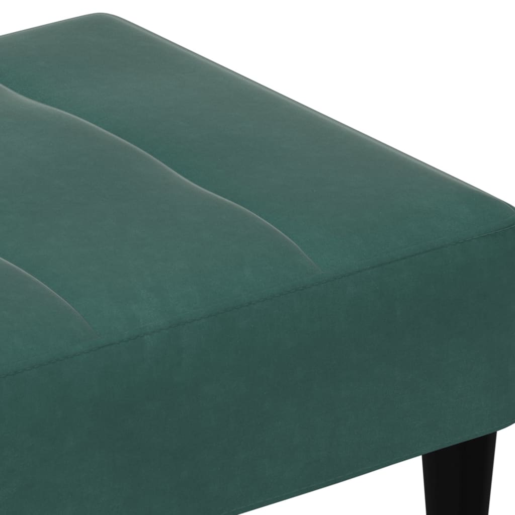 Poggiapiedi Verde Scuro 77x55x31 cm in Velluto 4007368