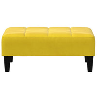 Poggiapiedi Giallo 77x55x31 cm in Velluto