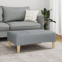 Poggiapiedi Grigio Chiaro 77x55x31 cm in Tessuto