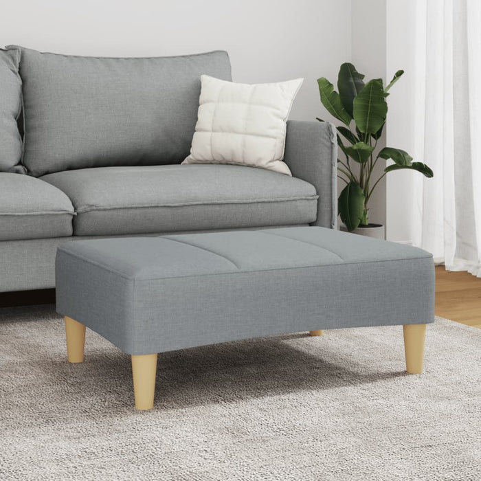 Poggiapiedi Grigio Chiaro 77x55x31 cm in Tessuto