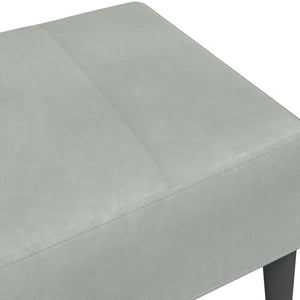 Poggiapiedi Grigio Chiaro 77x55x31 cm in Velluto