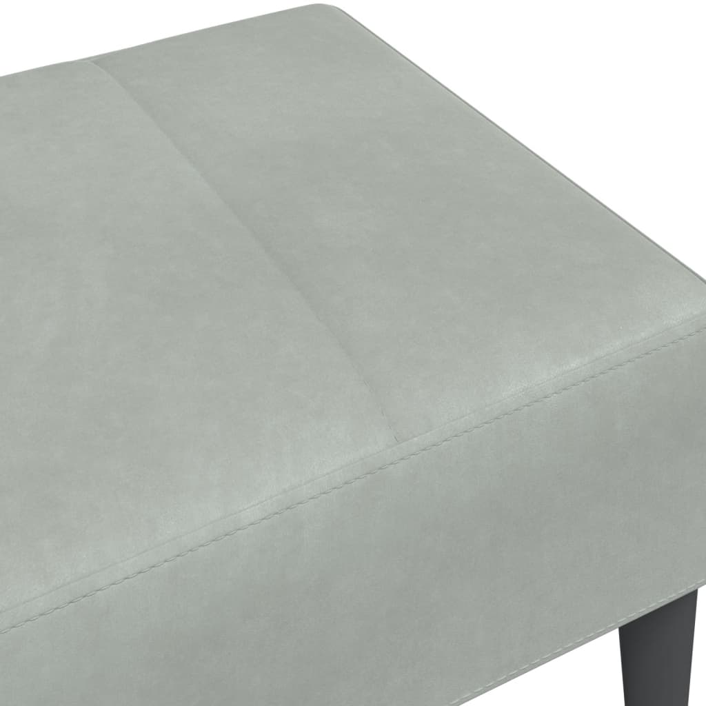 Poggiapiedi Grigio Chiaro 77x55x31 cm in Velluto 4007375