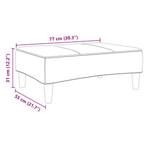 Poggiapiedi Grigio Scuro 77x55x31 cm in Velluto