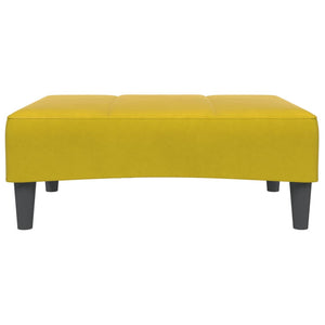 Poggiapiedi Giallo 77x55x31 cm in Velluto 4007379