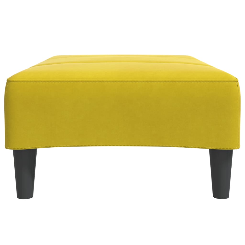 Poggiapiedi Giallo 77x55x31 cm in Velluto