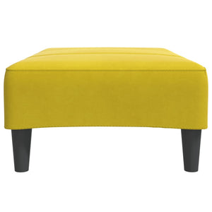 Poggiapiedi Giallo 77x55x31 cm in Velluto