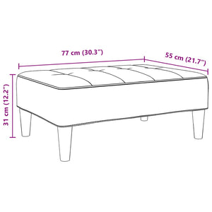 Poggiapiedi Grigio Scuro 77x55x31 cm in Tessuto