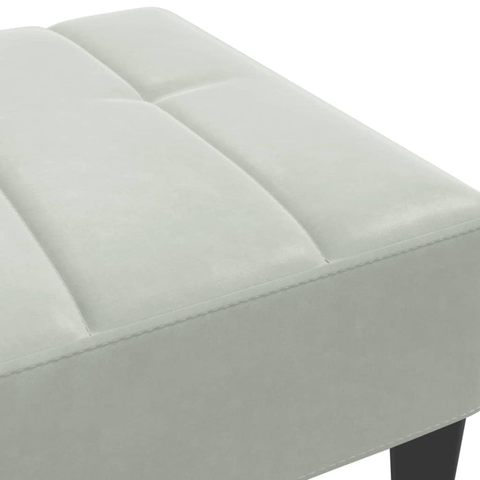 Poggiapiedi Grigio Chiaro 77x55x31 cm in Velluto 4007384