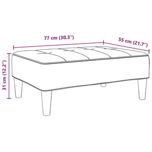 Poggiapiedi Grigio Chiaro 77x55x31 cm in Velluto 4007384