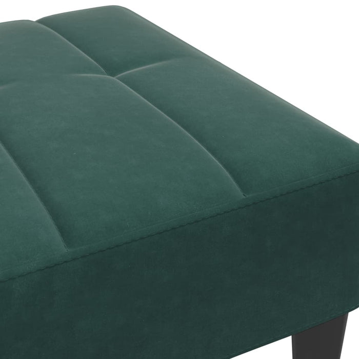 Poggiapiedi Verde Scuro 77x55x31 cm in Velluto 4007386