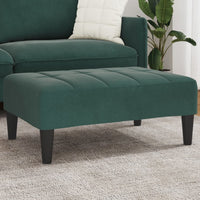 Poggiapiedi Verde Scuro 77x55x31 cm in Velluto 4007386