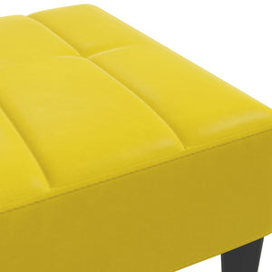 Poggiapiedi Giallo 77x55x31 cm in Velluto