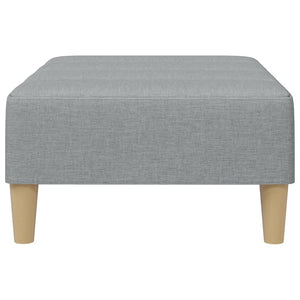Poggiapiedi Grigio Chiaro 77x55x31 cm in Tessuto