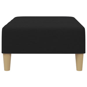 Poggiapiedi Nero 77x55x31 cm in Tessuto