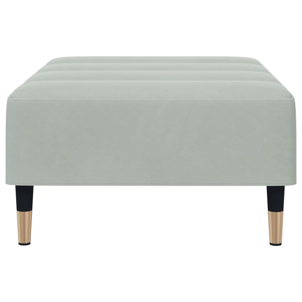 Poggiapiedi Grigio Chiaro 77x55x31 cm in Velluto 4007393