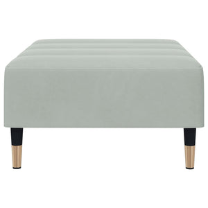 Poggiapiedi Grigio Chiaro 77x55x31 cm in Velluto 4007393