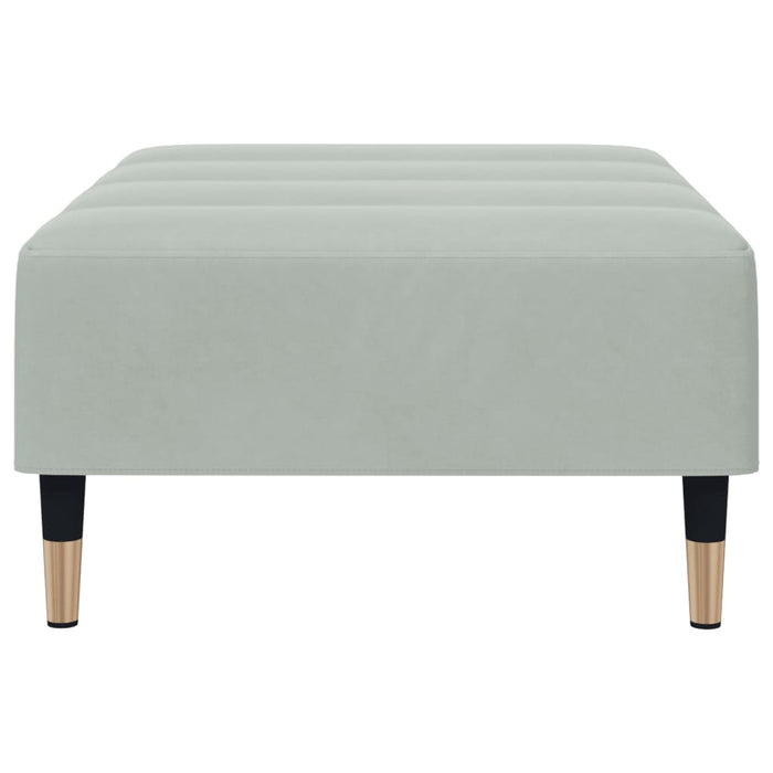 Poggiapiedi Grigio Chiaro 77x55x31 cm in Velluto 4007393