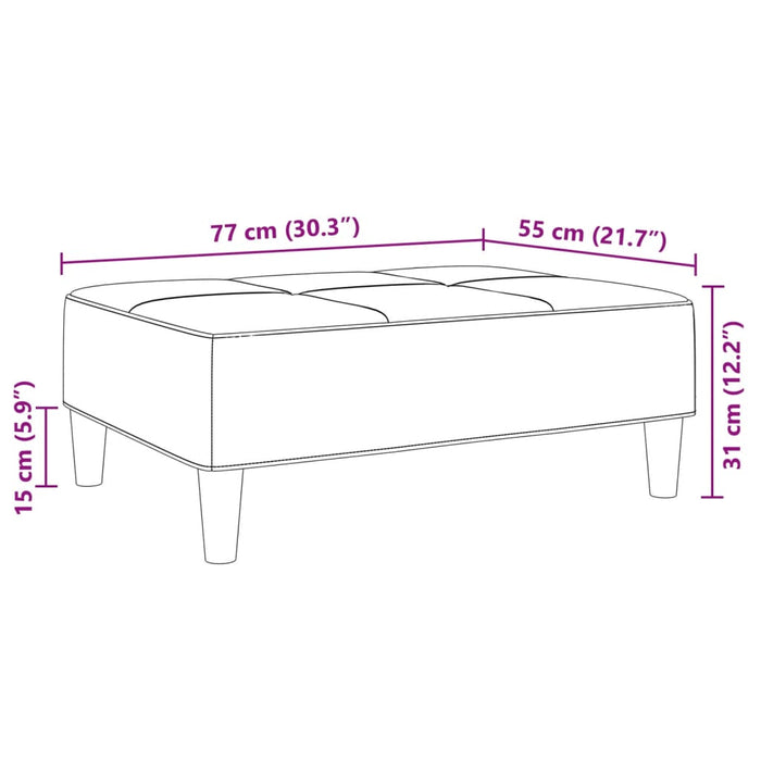 Poggiapiedi Patchwork 77x55x31 cm in Tessuto 4007398