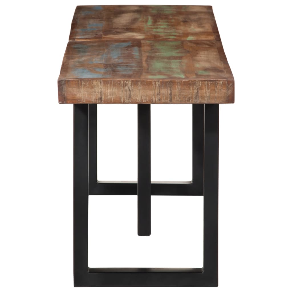 vidaXL Panca 160 cm in Legno Massello di Recupero e Acciaio