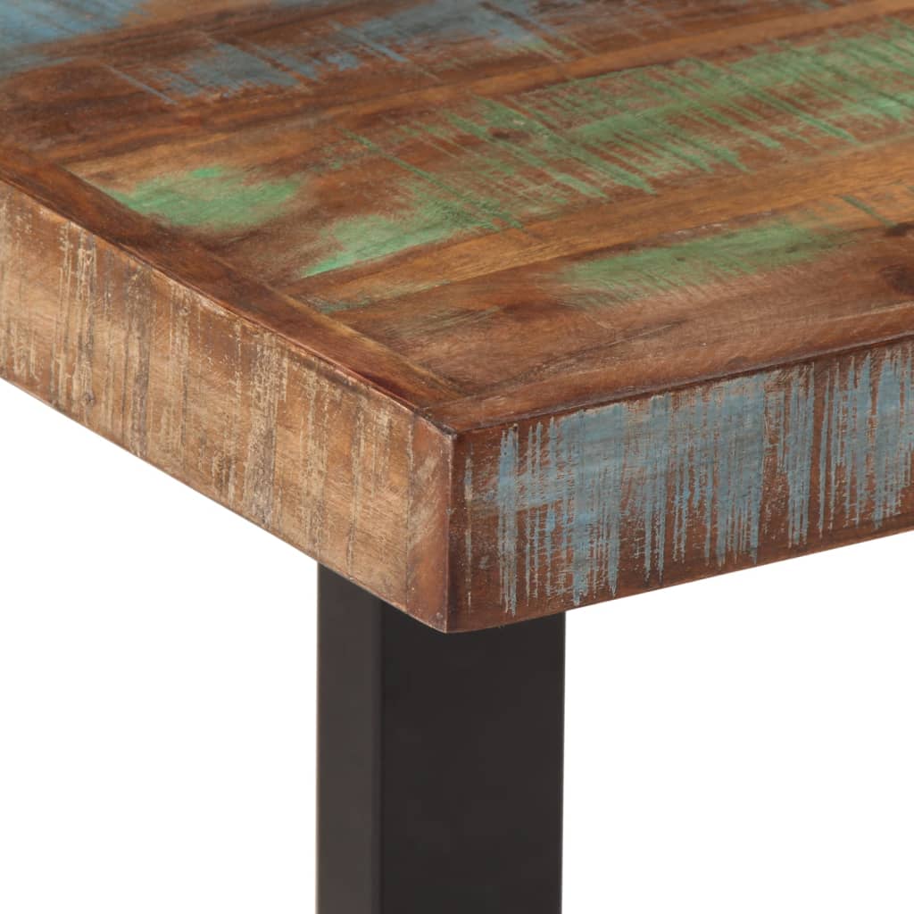 vidaXL Panca 160 cm in Legno Massello di Recupero e Acciaio