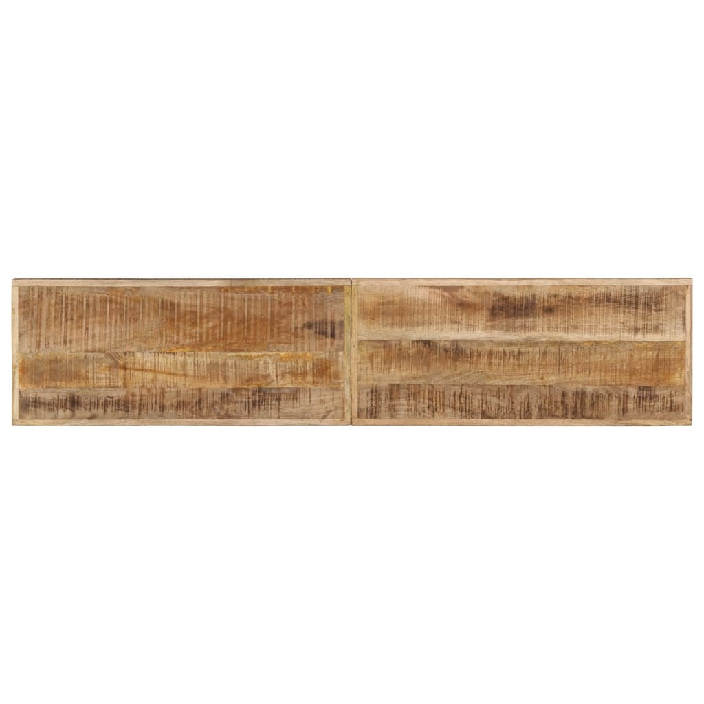 Panca 160 cm in Legno Massello di Mango Grezzo e Acciaio 4006413