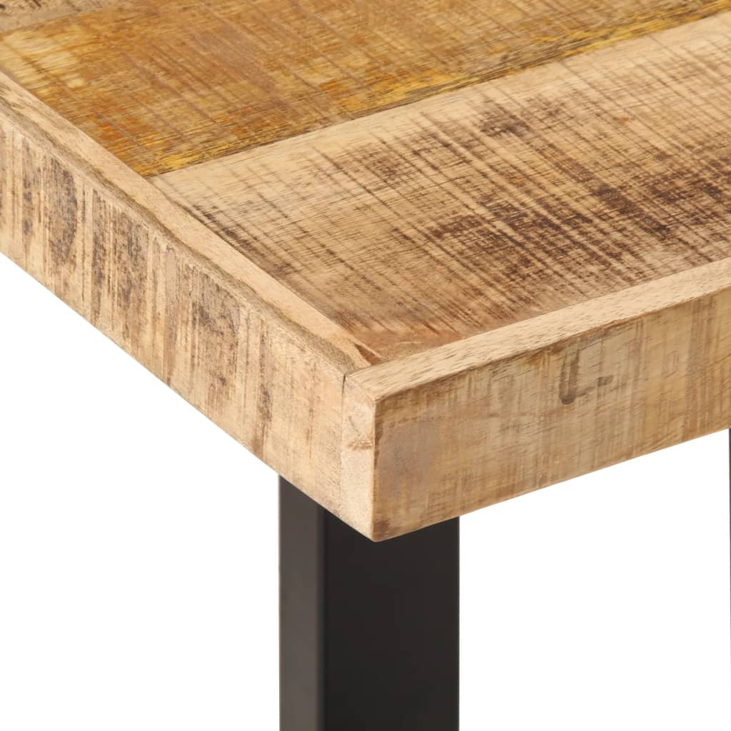 Panca 160 cm in Legno Massello di Mango Grezzo e Acciaio 4006413