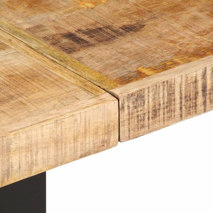 Panca 160 cm in Legno Massello di Mango Grezzo e Acciaio 4006413