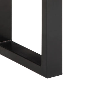 Panca 160 cm in Legno Massello di Mango Grezzo e Acciaio 4006413