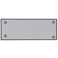 Lavagna Magnetica a Parete Nera 80x30 cm Vetro Temperato 4008605