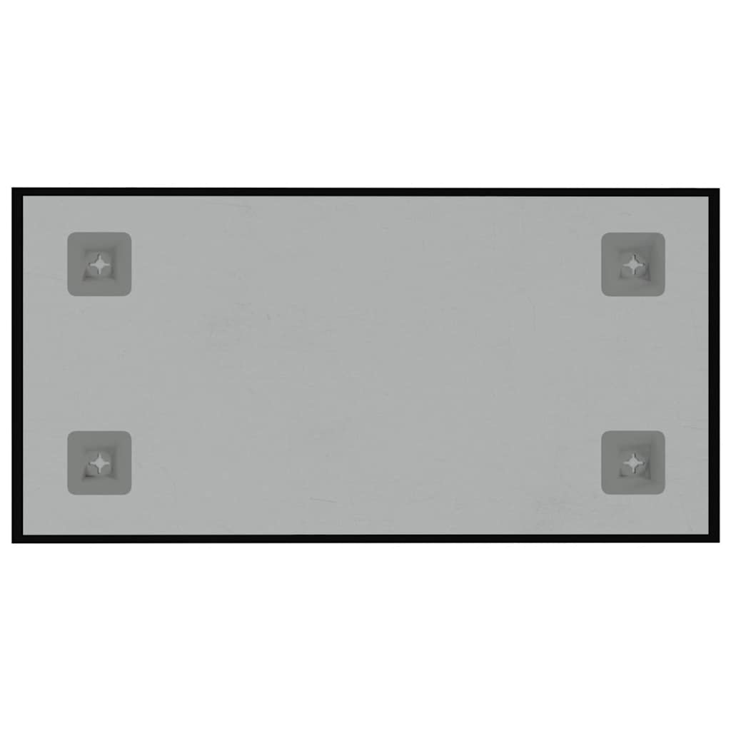 Lavagna Magnetica a Parete Nera 40x20 cm Vetro Temperato 4008607