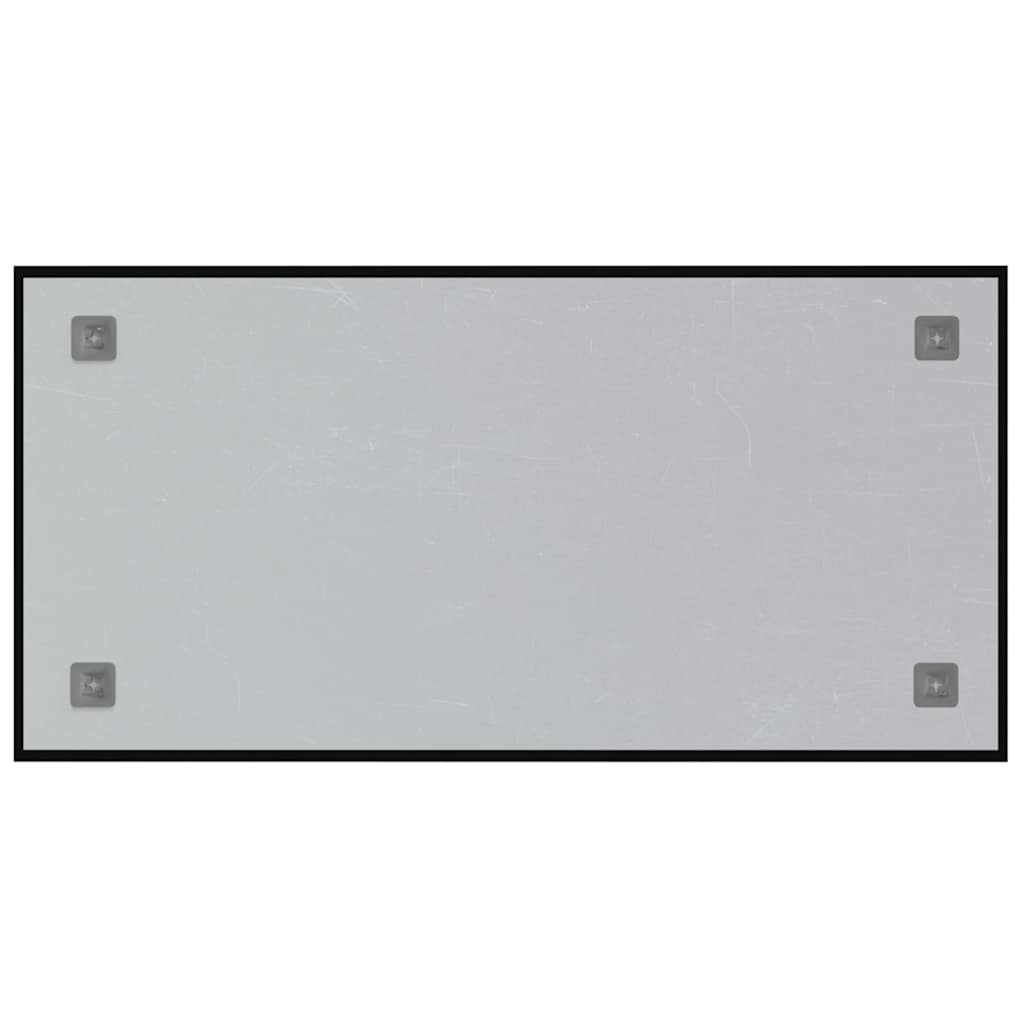 Lavagna Magnetica a Parete Nera 80x40 cm Vetro Temperato 4008609