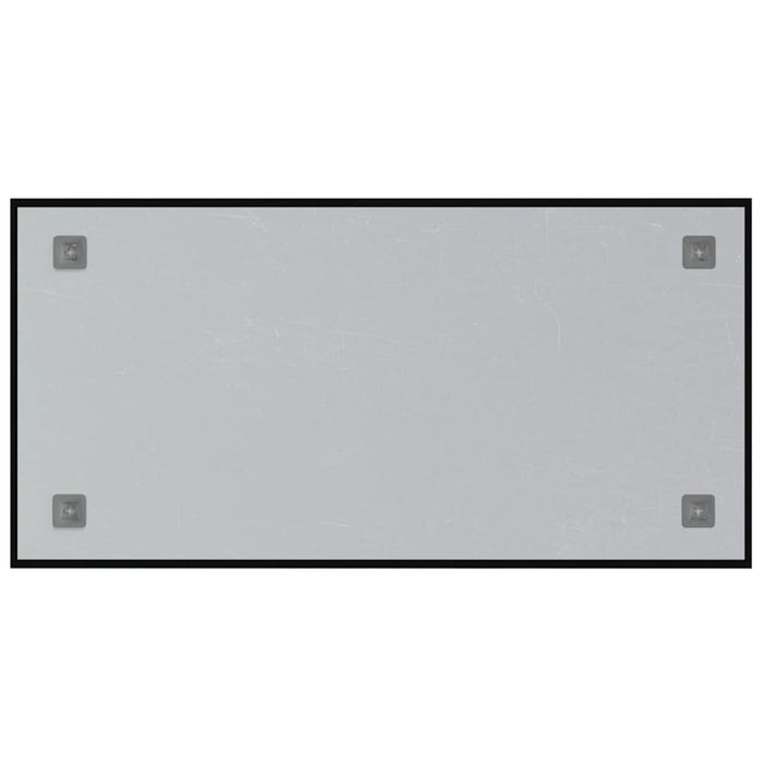 Lavagna Magnetica a Parete Nera 80x40 cm Vetro Temperato 4008609