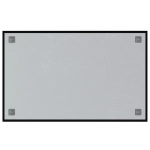 Lavagna Magnetica a Parete Nera 80x50 cm Vetro Temperato 4008614