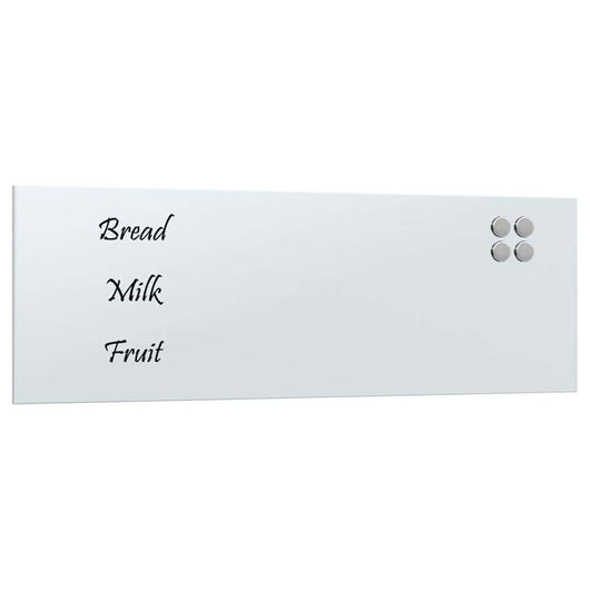 Lavagna Magnetica a Parete Bianca 80x30 cm Vetro Temperato 4008624