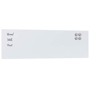 Lavagna Magnetica a Parete Bianca 100x30 cm Vetro Temperato 4008625