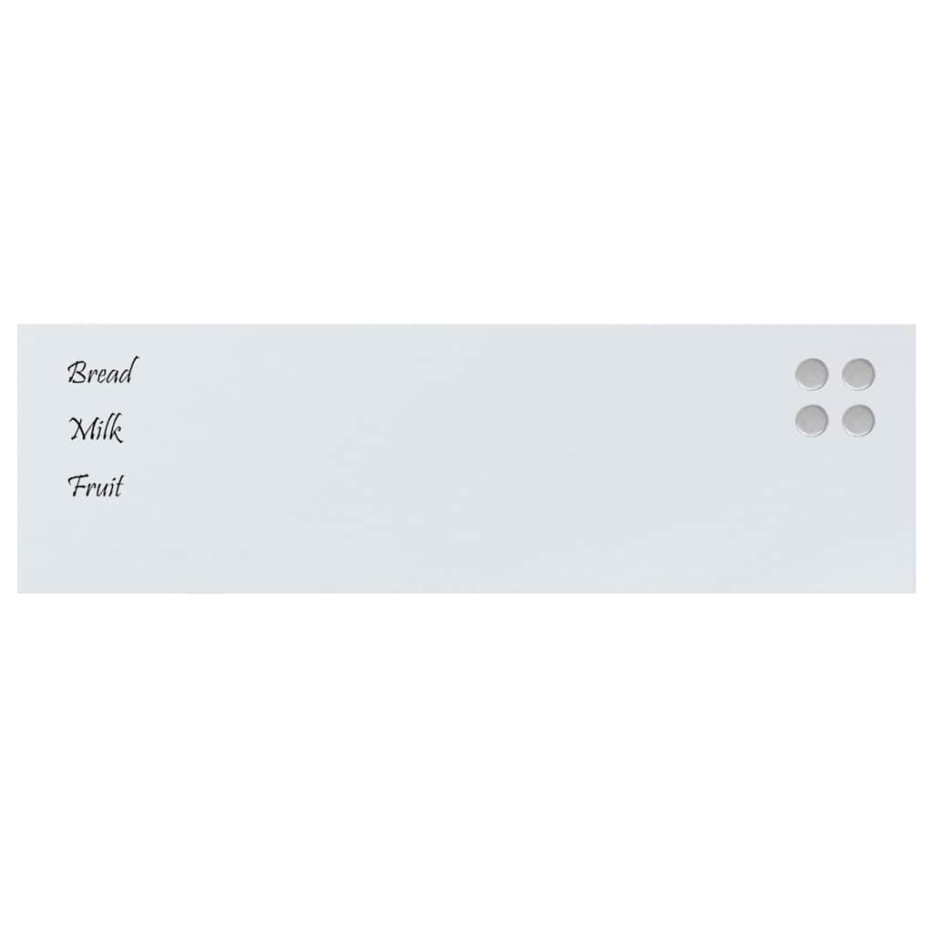 Lavagna Magnetica a Parete Bianca 100x30 cm Vetro Temperato 4008625