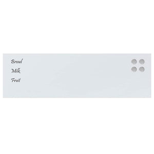 Lavagna Magnetica a Parete Bianca 100x30 cm Vetro Temperato 4008625