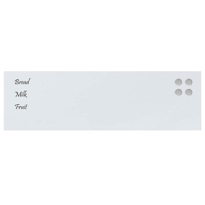 Lavagna Magnetica a Parete Bianca 100x30 cm Vetro Temperato 4008625