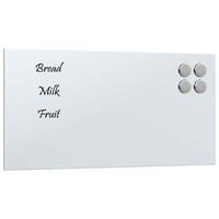 vidaXL Lavagna Magnetica a Parete Bianca 40x20 cm Vetro Temperato