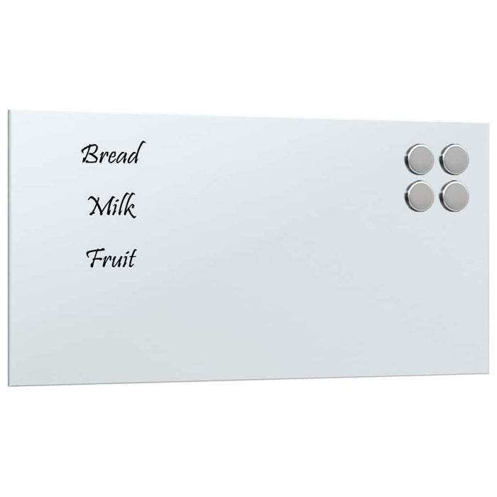 Lavagna Magnetica a Parete Bianca 40x20 cm Vetro Temperato 4008626