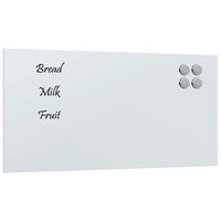 Lavagna Magnetica a Parete Bianca 80x40 cm Vetro Temperato 4008628