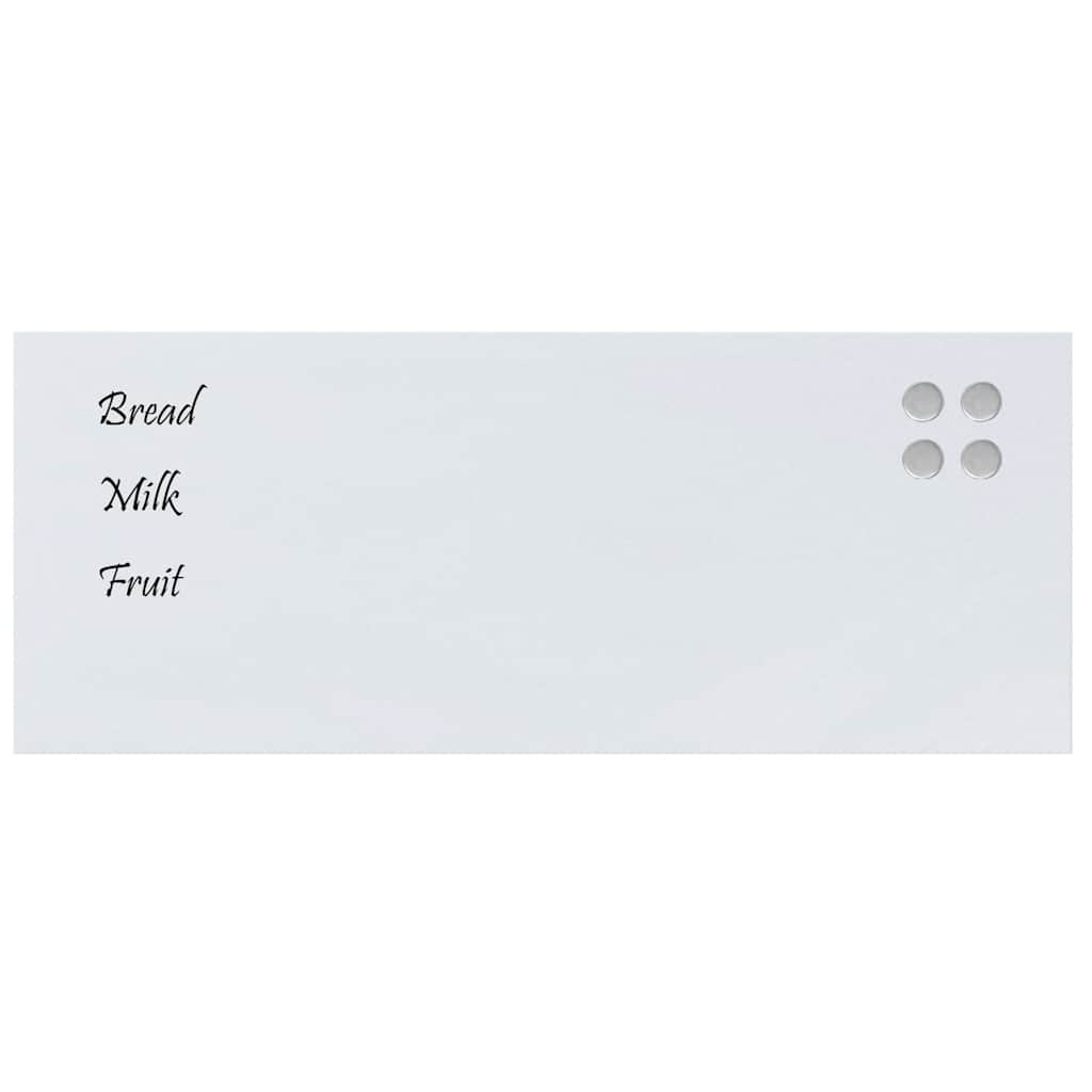 Lavagna Magnetica a Parete Bianca 100x40 cm Vetro Temperato 4008629