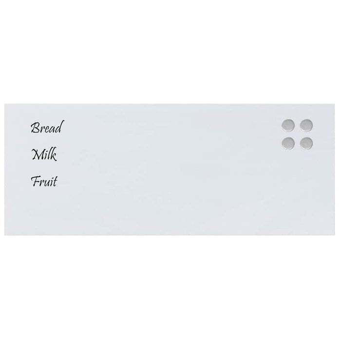 Lavagna Magnetica a Parete Bianca 100x40 cm Vetro Temperato 4008629