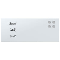 Lavagna Magnetica a Parete Bianca 50x20 cm Vetro Temperato 4008630