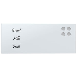 Lavagna Magnetica a Parete Bianca 50x20 cm Vetro Temperato 4008630
