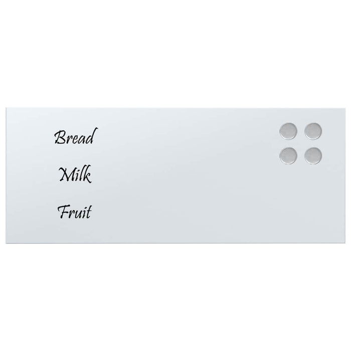 Lavagna Magnetica a Parete Bianca 50x20 cm Vetro Temperato 4008630