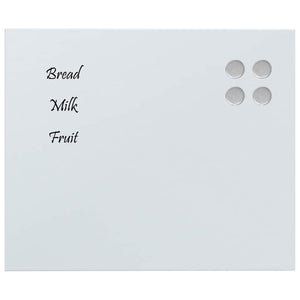 Lavagna Magnetica a Parete Bianca 60x50 cm Vetro Temperato 4008632