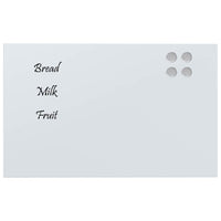 Lavagna Magnetica a Parete Bianca 80x50 cm Vetro Temperato 4008633